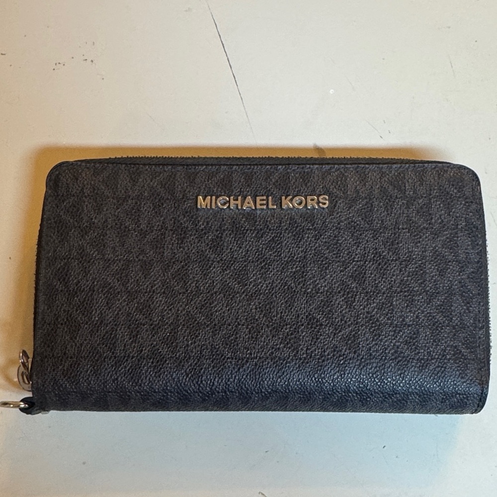 Michael Kors Black Zip-Around Wallet
